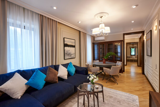 interior design layout at hall