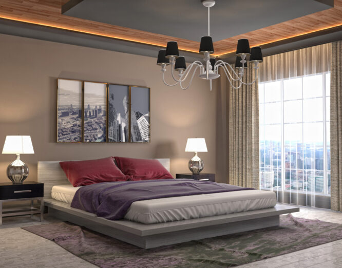 Illustration of the bedroom interior