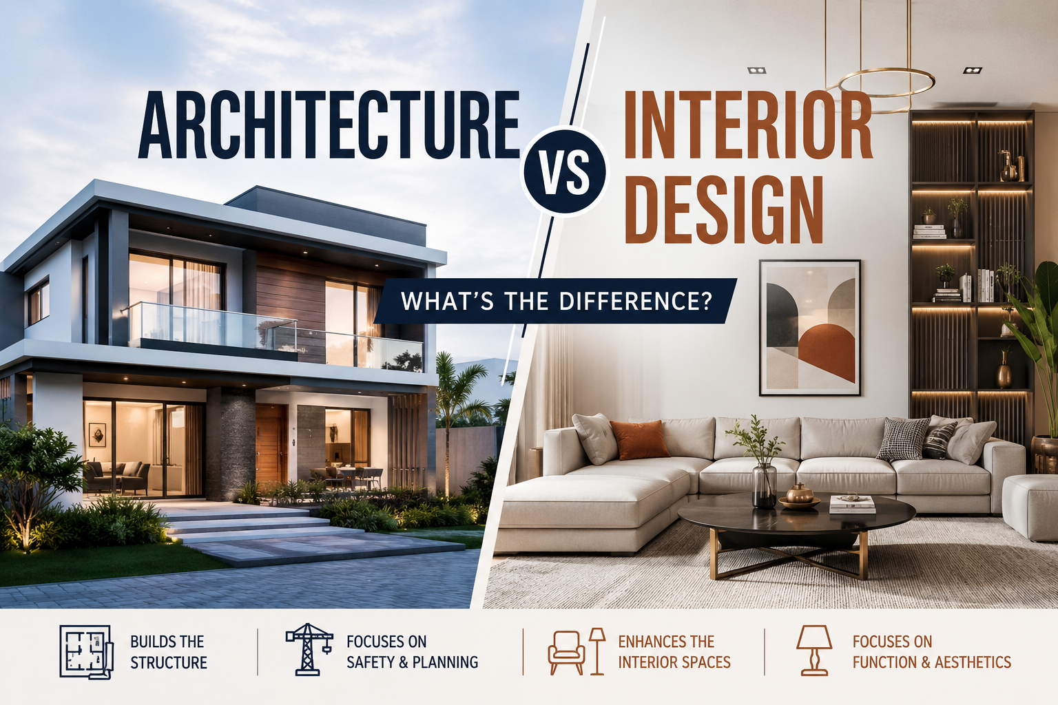 Architecture vs Interior Design: What's the Difference?